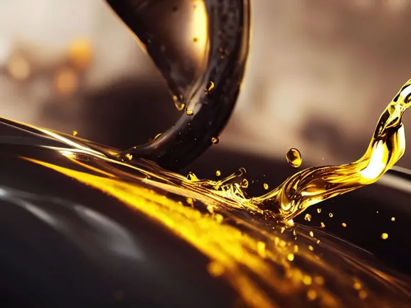 Golden gas oil splashing